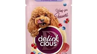 DELICKCIOUS Dessert, XS-S, Miel si Fructe de Padure, plic hrana umeda caini, (in sos), 80g