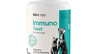 LAB-V Immuno Twist, XS-XL, supliment sistem imunitar caini si pisici, flacon, 60 capsule