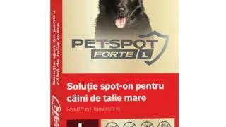 PASTEUR  Pet Spot Forte, deparazitare externa caini, pipeta PASTEUR  Pet Spot Forte, deparazitare externa caini, L(20 - 40kg), pipeta, 3ml x 3buc