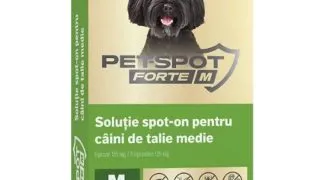 PASTEUR  Pet Spot Forte, deparazitare externa caini, pipeta PASTEUR  Pet Spot Forte, deparazitare externa caini, M(10 - 20kg), pipeta, 1.5ml x 3buc