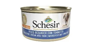 SCHESIR Complementary, XS-S, Macrou si Ton, conserva hrana umeda caini, (in aspic), 85g