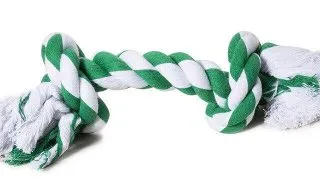 Jucarie franghie bumbac mentolata - (L-25cm) - 2 noduri