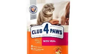 CLUB 4 PAWS Premium, Vita, hrana uscata pisici, 300g
