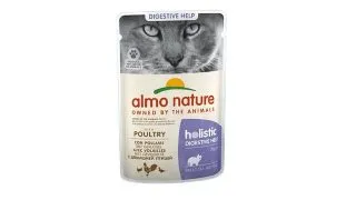 ALMO NATURE Holistic Digestive Help, Pasare, plic hrana umeda fara cereale pisici, sistem digestiv, (in supa), 70g