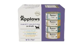 APPLAWS Variety Selection, Pui si Ton, conserva hrana umeda pisici, (in supa), multipack, 70g x12buc