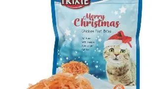 TRIXIE Christmas Premio Filet Bites, Pui, punguta recompense pisici, 60g
