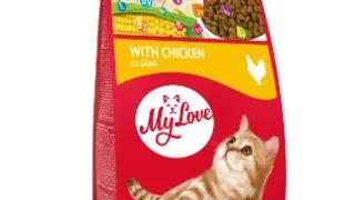 MY LOVE, Pui, hrana uscata pisici, 300g