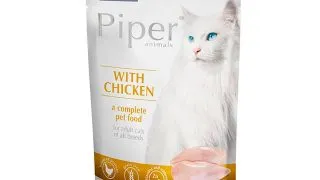 PIPER Animals, Pui, plic hrana umeda fara cereale pisici, (in aspic), 100g