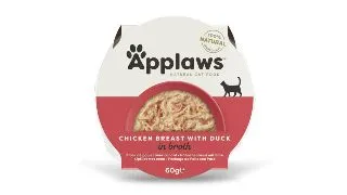 APPLAWS, Pui si Rata, bol hrana umeda pisici, (in supa), 60g
