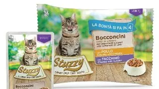 STUZZY Chunks Pack Sterilised, Pui si Curcan, plic hrana umeda pisici sterilizate, (in sos), multipack, 85g x 4buc