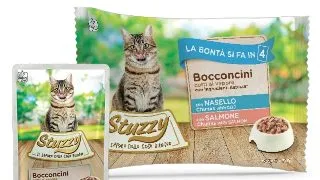 STUZZY Chunks Pack, Cod si Somon, plic hrana umeda pisici, (in aspic), multipack, 85g x 4buc