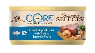 Hrana Umeda Wellness Core Signature Select cu Ton si Creveti, in Supa, 79 g