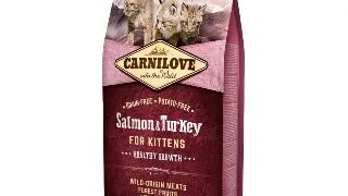 CARNILOVE Healthy Growth Kitten, Somon si Curcan, hrana uscata fara cereale pisici junior, 6kg