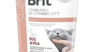 BRIT VD Renal, Ou, dieta veterinara, hrana uscata fara cereale pisici, sistem renal, 400g