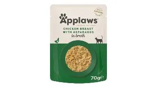 APPLAWS Piept de Pui si Sparanghel, plic hrana umeda pisici, (in supa), 70g