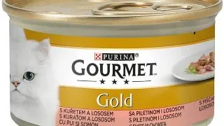 PURINA Gourmet Gold, Pui si Somon, conserva hrana umeda pisici, (bucati in sos), 85g