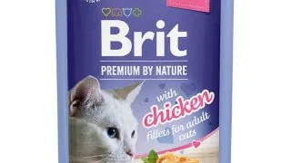 BRIT Premium by Nature Delicate File, Pui, plic hrana umeda pisici, (in aspic), 85g