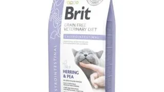 BRIT VD Gastrointestinal, Hering, dieta veterinara, hrana uscata fara cereale pisici, sistem digestiv, 5kg