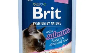 BRIT Premium by Nature Delicate Sterilised File, Somon, plic hrana umeda pisici sterilizate, (in sos), 85g