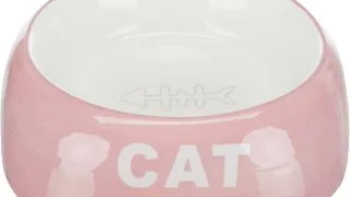 TRIXIE Cat, castron pisici, asimetric, ceramica, diverse culori, 0.2l, ⌀13cm