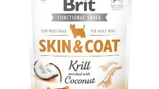 Recompense caini Brit Care Dog Snack Skin and Coat Krill 150 g 150g