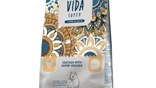 VIDA SUPER Sterilised, Pui si Legume, hrana uscata pisici, 2kg