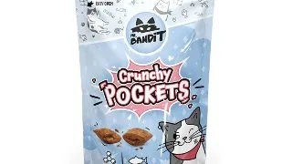MR BANDIT Crunchy Pockets, Somon, punguta recompense pisici, 40g