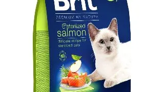 BRIT Premium by Nature Sterilized, Somon, hrana uscata pisici sterilizate, 8kg