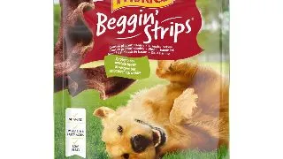 Recompense pentru caini Fiskies Beggin' Strips, Vita, 120 g 120g