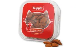 HUPPLE Hairball Control, Carne, cutie recompense pisici, limitarea ghemurilor de blana, 60g