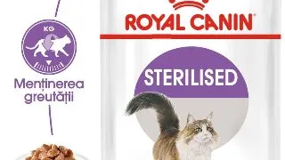 ROYAL CANIN Sterilised Adult, hrana umeda pisici sterilizate, (in sos), bax, 85g x 12buc