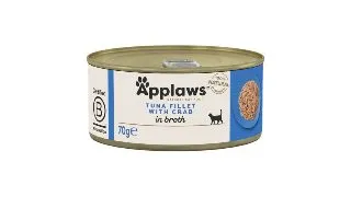 APPLAWS File, Ton si Crab, conserva hrana umeda pisici, (in supa), 70g