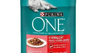 PURINA One Sterilcat, Somon cu Morcov, plic hrana umeda pisici sterilizate, (in sos), 85g