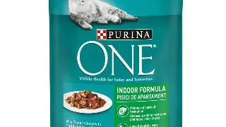 PURINA One Indoor, Ton cu Fasole Verde, plic hrana umeda pisici, (in sos), 85g