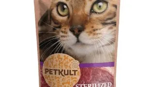PETKULT Sterilised, Miel, plic hrana umeda fara cereale pisici, 100g