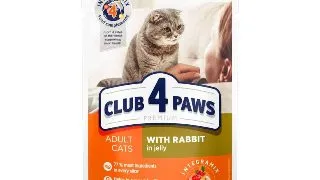 CLUB 4 PAWS Premium, Iepure, hrana umeda pisici, (in aspic) CLUB 4 PAWS Premium, Iepure, plic hrana umeda pisici, (in aspic), 100g