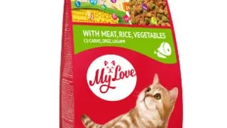 MY LOVE, Carne si Orez, hrana uscata pisici, 300g