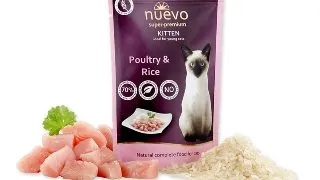 NUEVO, Pui si Orez, hrana umeda pisici junior, (pate) NUEVO, Pui si Orez, plic hrana umeda pisici junior, (pate), 85g