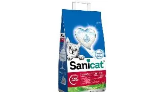 SANICAT 7Days, Aloe Vera, asternut igienic pisici, granule, bentonita, aglomerant, neutralizare mirosuri, 4l