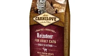 CARNILOVE Energy & Outdoor, Ren, hrana uscata fara cereale pisici de exterior si activitate intensa, 400g