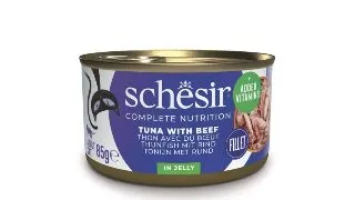 SCHESIR Complete Nutrition, Ton si Vita, conserva hrana umeda pisici, (in aspic), 85g