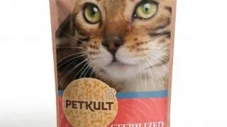 PETKULT Sterilised, Ton, hrana umeda fara cereale pisici PETKULT Sterilised, Ton, plic hrana umeda fara cereale pisici, 100g