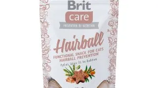 BRIT Care Snack Hairball, Rata, recompense functionale fara cereale pisici, limitarea ghemurilor de blana, 50g