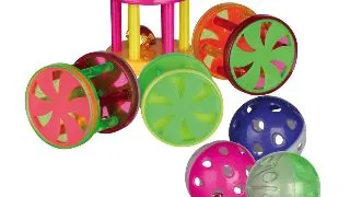 Trixie, jucarie cu clopotel, pisici, plastic, multicolor, 4.5cm