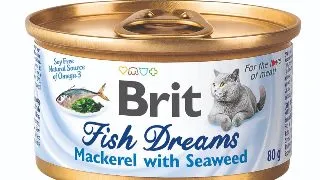 BRIT Fish Dreams, Macrou cu Alge, conserva hrana umeda pisici, (in suc propriu), 80g
