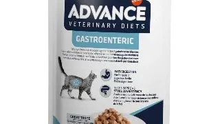 ADVANCE VETERINARY DIETS Gastroenteric, Pui, dieta veterinara,, plic hrana umeda pisici junior & adult, sistem digestiv, (in sos), bax, 85g x 12buc