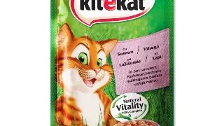 KITEKAT Natural Vitality, Somon, plic hrana umeda pisici, (in sos), 100g