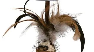 Trixie, minge cu pene si soricel, jucarie, pisici, plus, multicolor, 15cm