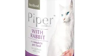 PIPER Animals Sterilised, Iepure, conserva hrana umeda fara cereale pisici sterilizate, (in aspic), 400g