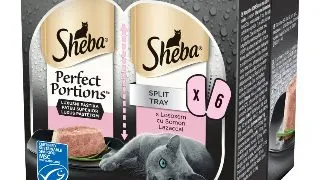 SHEBA Perfect Portions, Somon, tavita hrana umeda pisici, (pate), multipack, 37.5g x 6buc